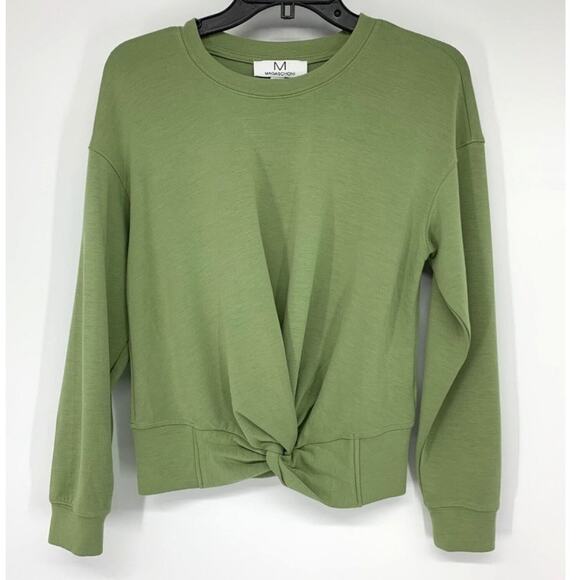 🎉M Magaschoni Sweater Green Knotted Pullover
Long Sleeve SOFT! - Picture 1 of 5